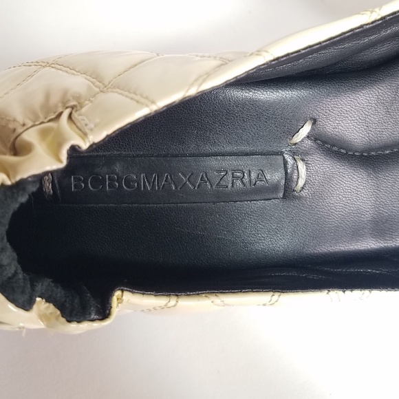 BCBG MAX AZRIA Shoes Ballet Black Patent Quilted 8 - Picture 5 of 7